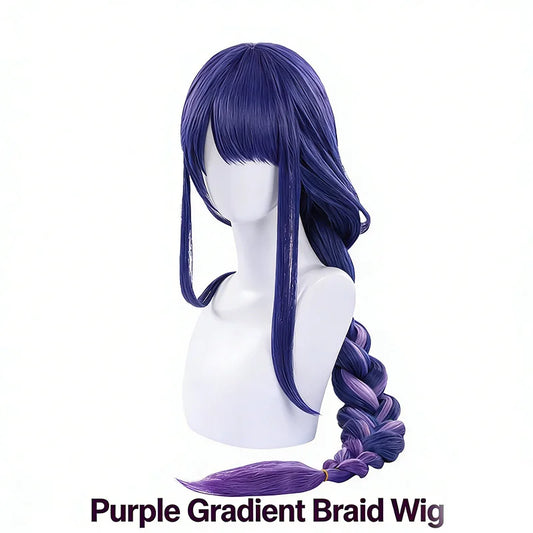 90cm Long Purple Gradient Cosplay Braided Anime Wig