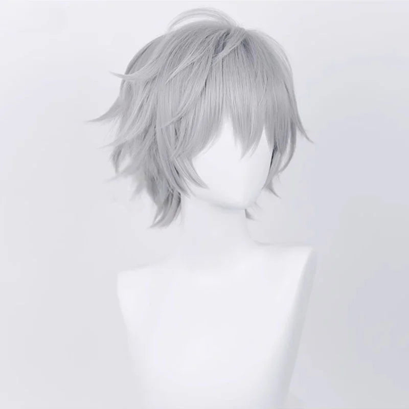 Short Silver Grey Anime Cosplay Wig