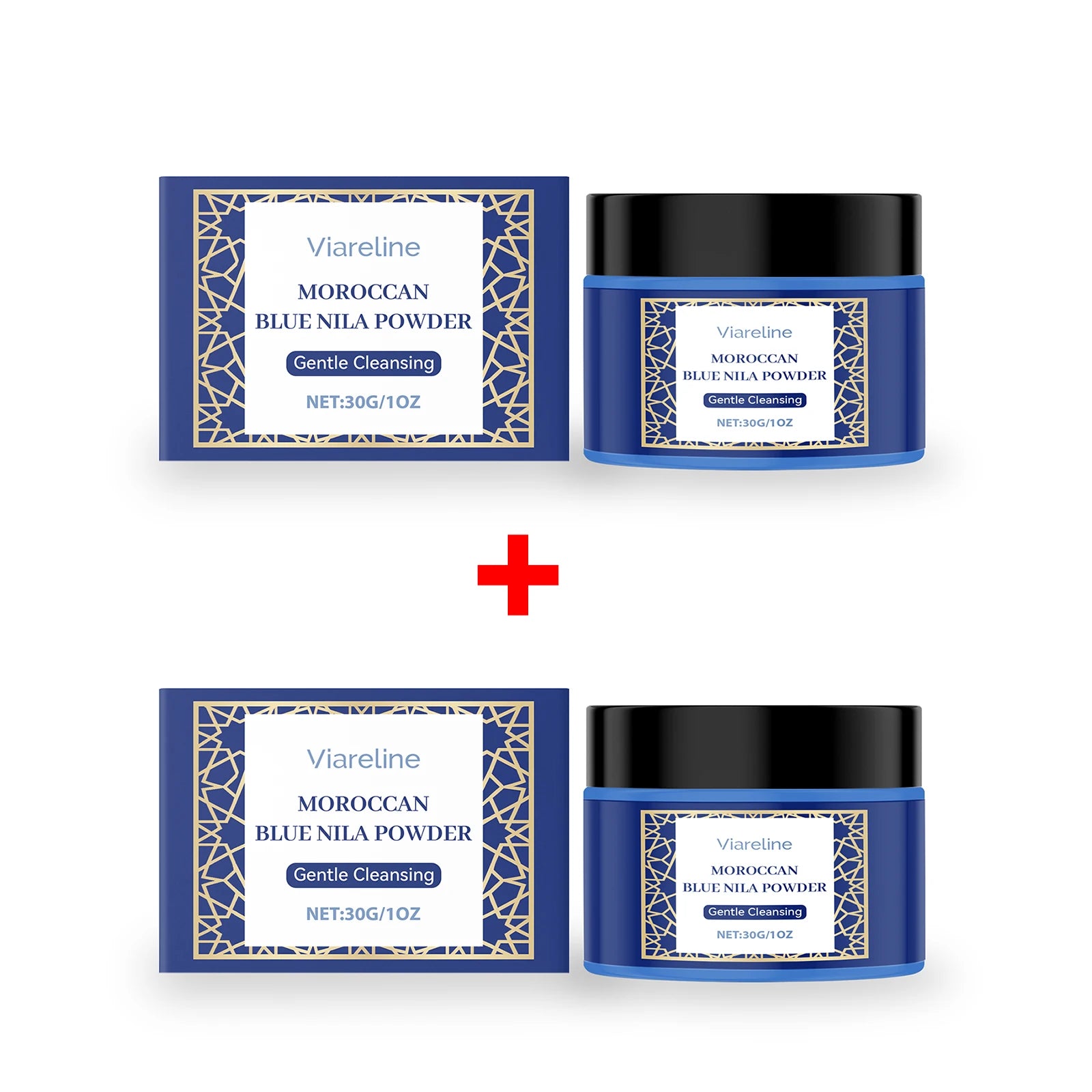 Moroccan Blue Nila Brightening and Exfoliating Facial Cleansing Mask - 14