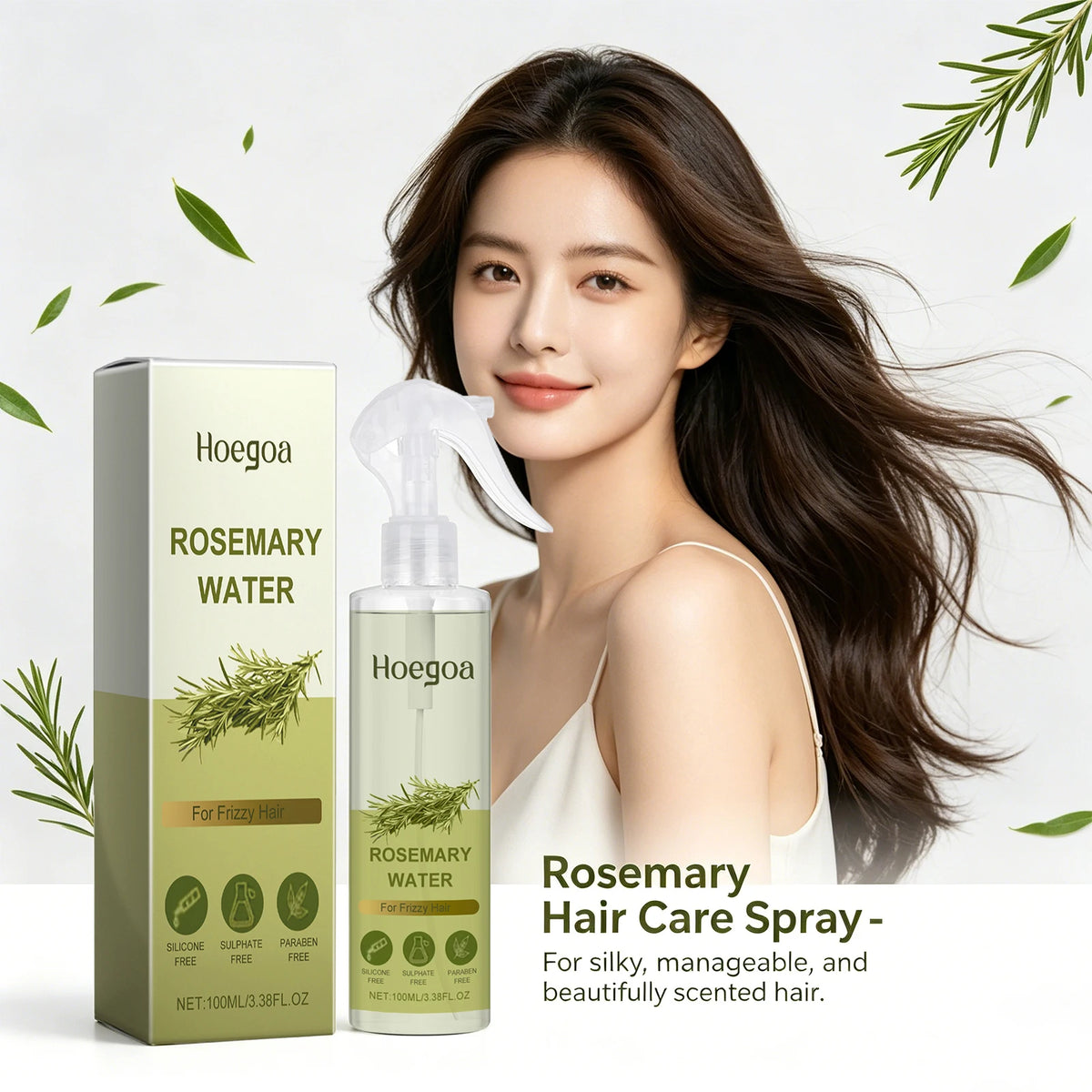 Rosemary Hair Strengthening Spray for Frizzy Hair and Scalp Nourishment