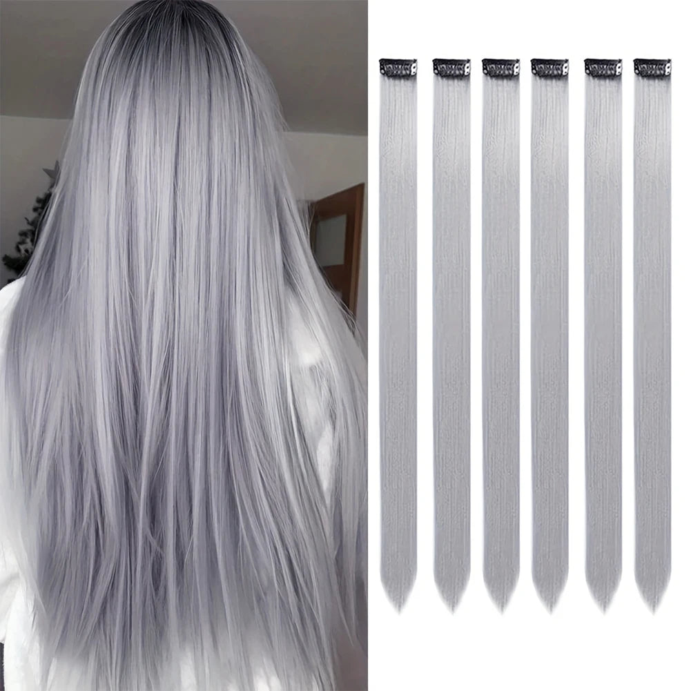22-Inch Colored Clip-In Hair Extension Highlights