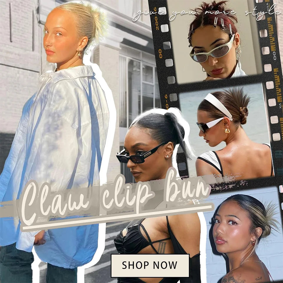 Messy Bun Claw Clip Hair Extension for Instant Volume