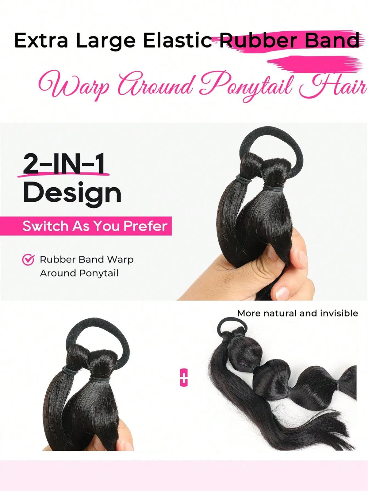 Synthetic Lantern Braided Ponytail Extension for Women