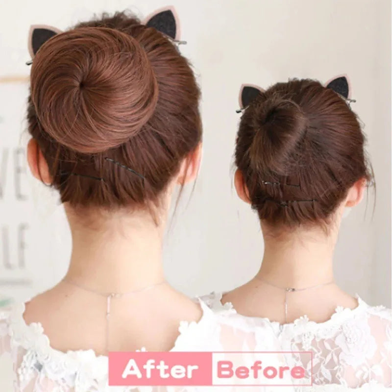 Flexible Synthetic Hair Bun Drawstring Chignon for Women Daily Styling - 6