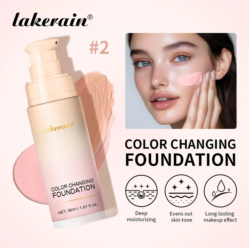 Color Changing Liquid Foundation for Natural Even Skin Tone - 7
