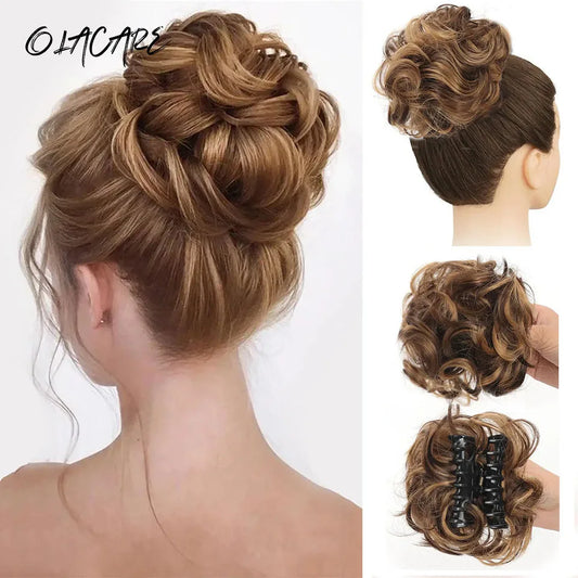 Messy Bun Claw Clip Hair Extension for Instant Volume