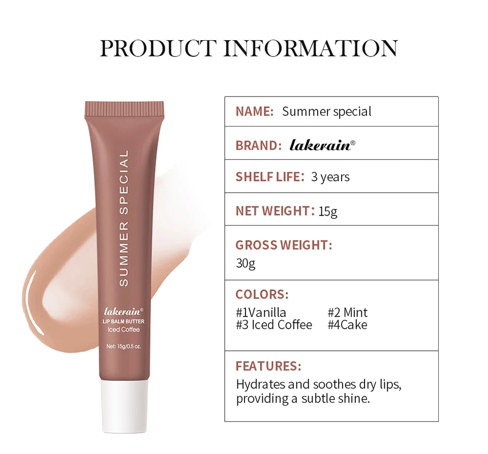 Moisturizing Lip Balm Butter for Soft Hydrated and Shiny Lips