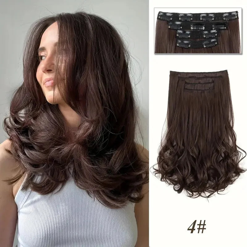 14-Inch Curly Clip-In Hair Extensions for Instant Volume