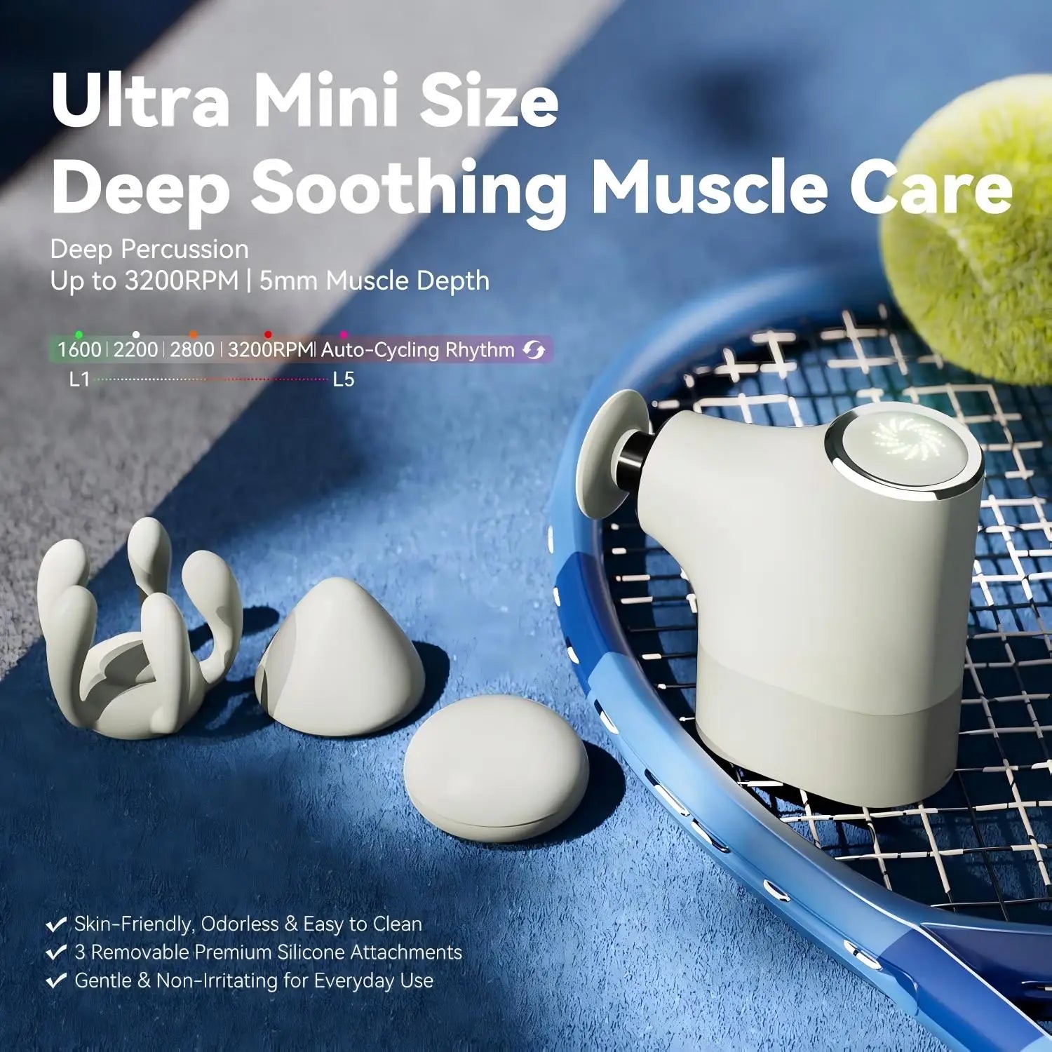 Portable Mini Percussion Massage Gun for Full Body Muscle Recovery - 3