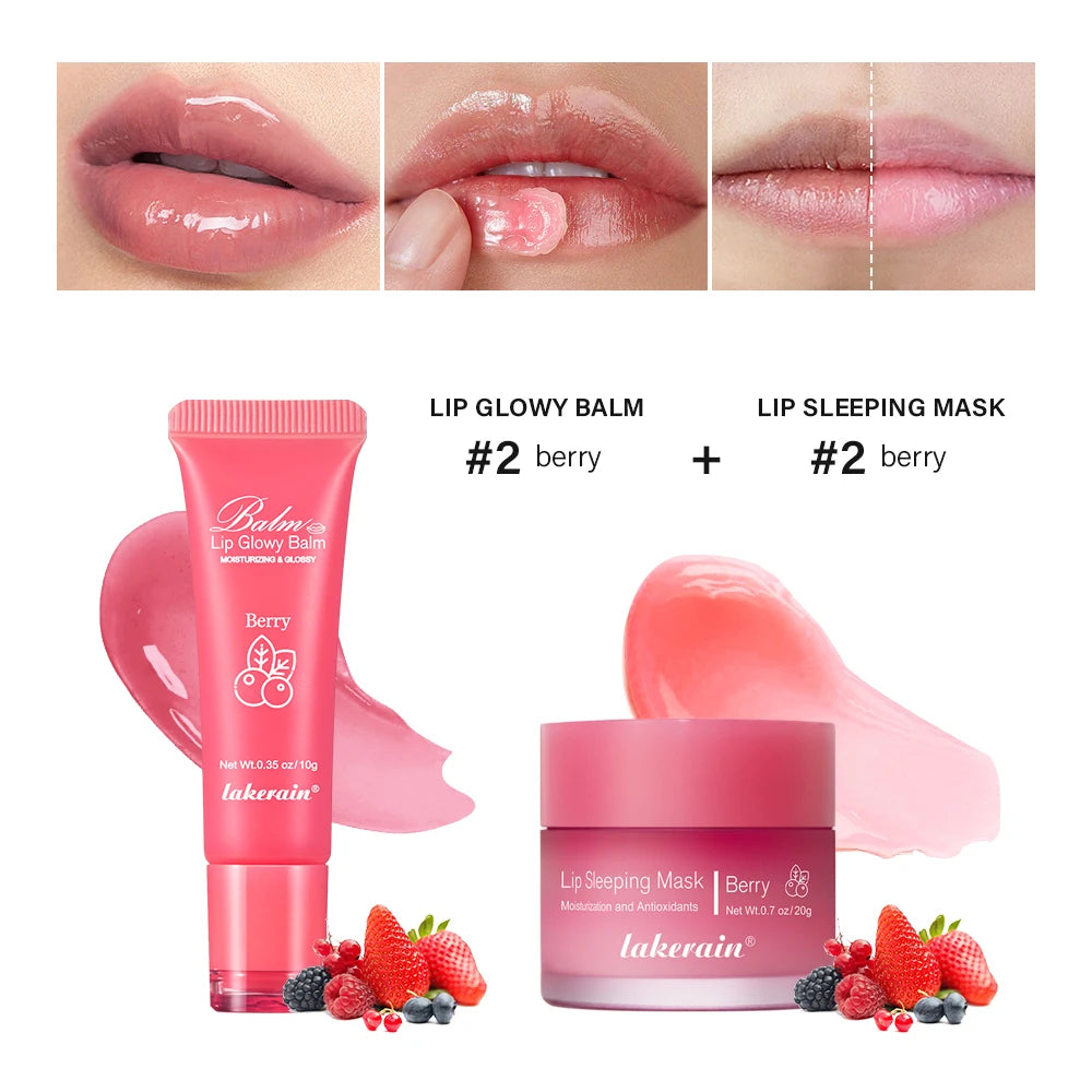Hydrating Lip Repair Balm and Overnight Recovery Sleeping Mask Set
