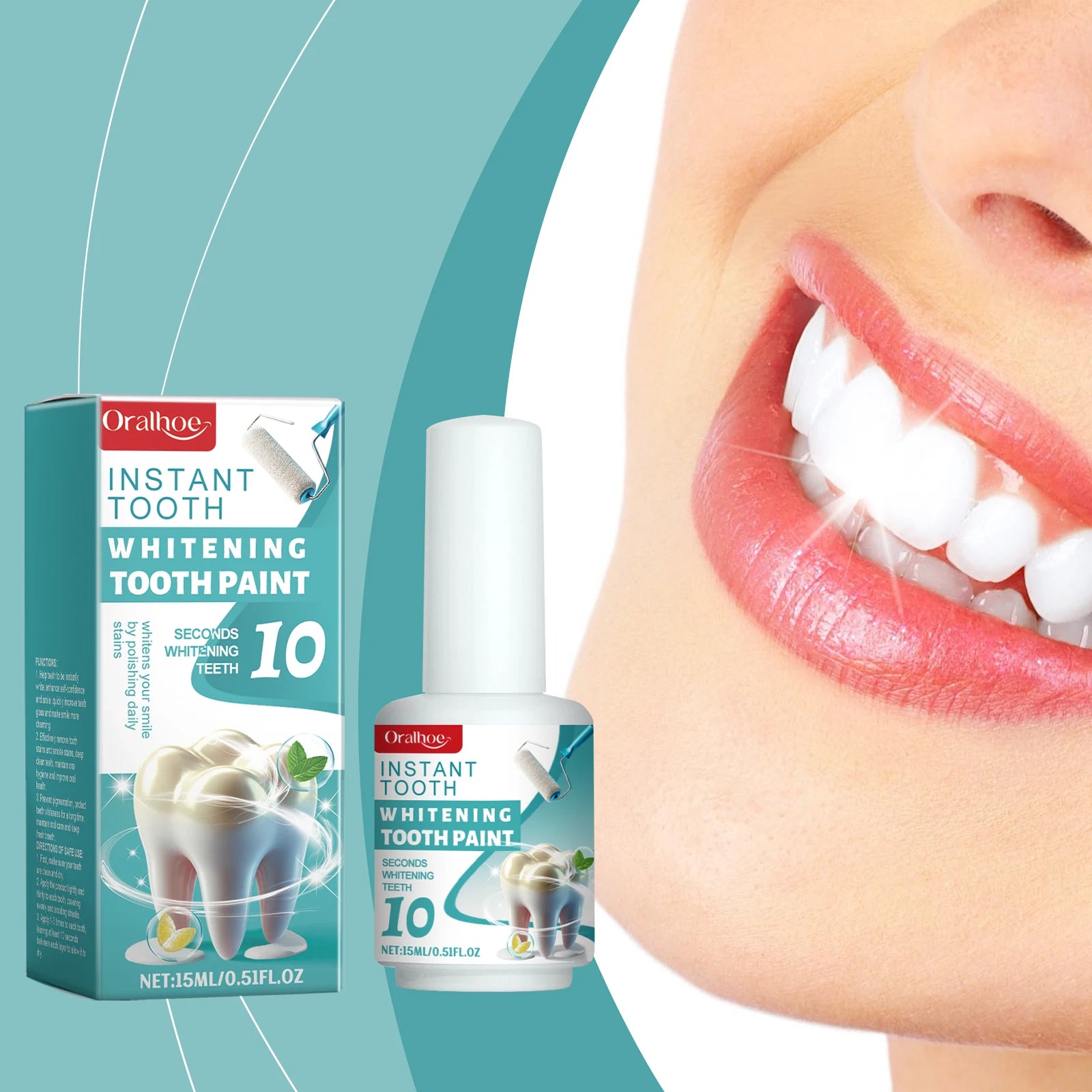 Instant Teeth Whitening Paint for Brighter Smile and Stain Removal - 7