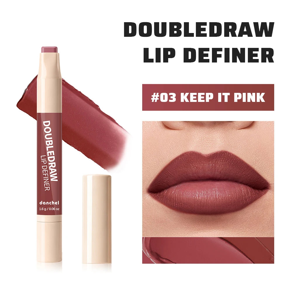 2-in-1 Dual Ended Matte Lip Contour Liner and Hydrating Gloss Pen - 23