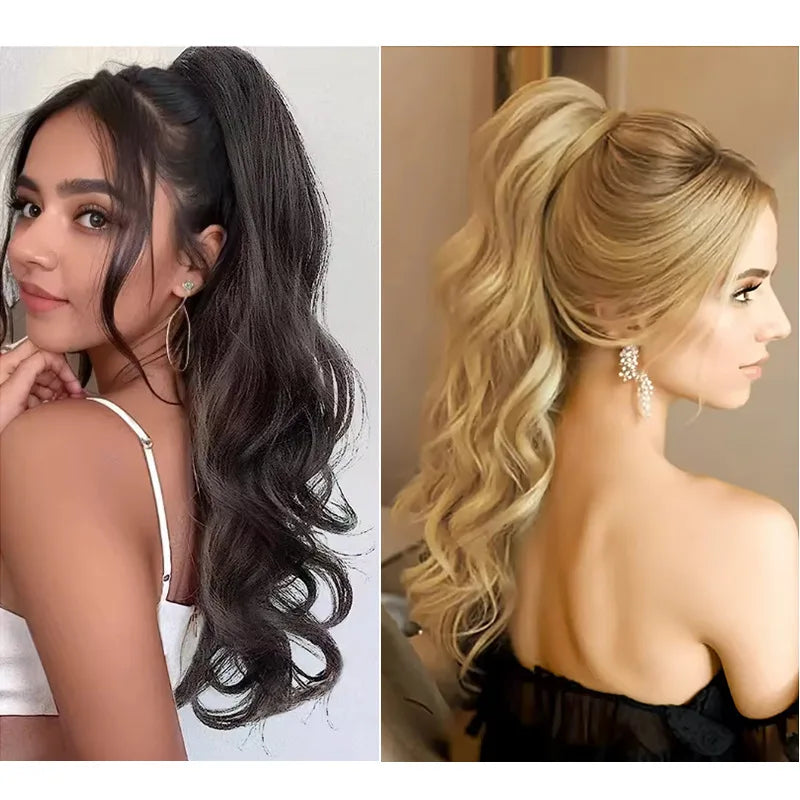 16-Inch Curly Wavy Claw Clip Ponytail Hair Extension - 11