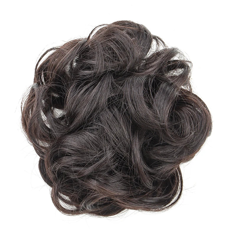 Messy Wavy Bun Hair Extension for Women Curly Chignon Hair Piece - 10
