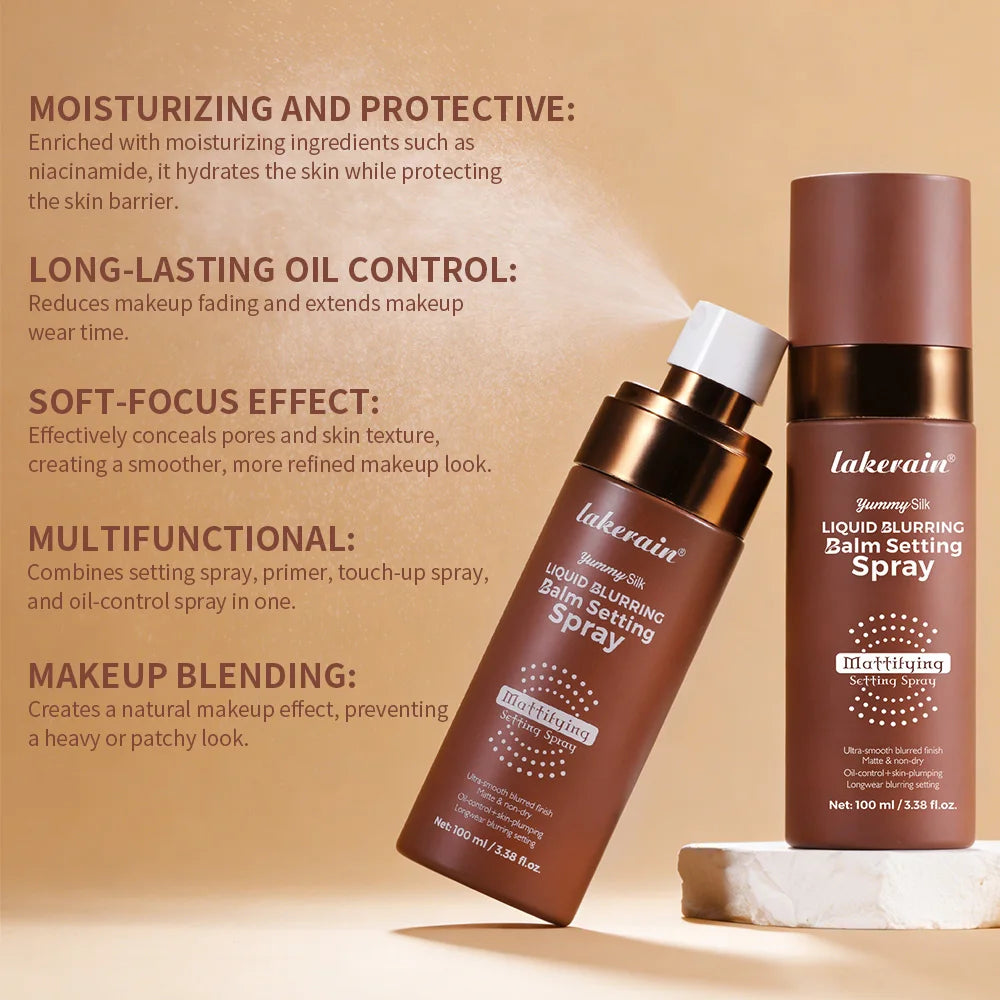 Liquid Blurring Balm Setting Spray for Long-Lasting Matte Makeup Finish - 4