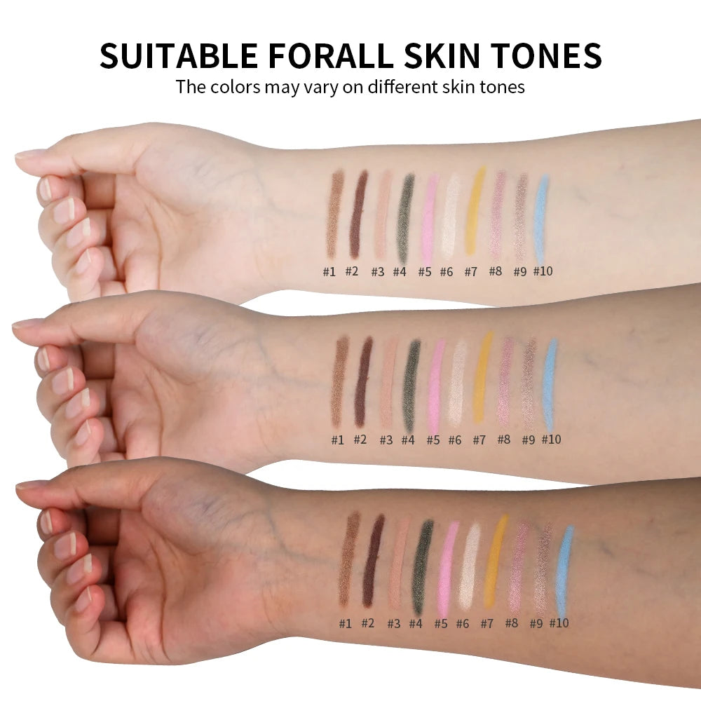 Long-Lasting Waterproof Shimmer and Matte Eyeshadow Pencil