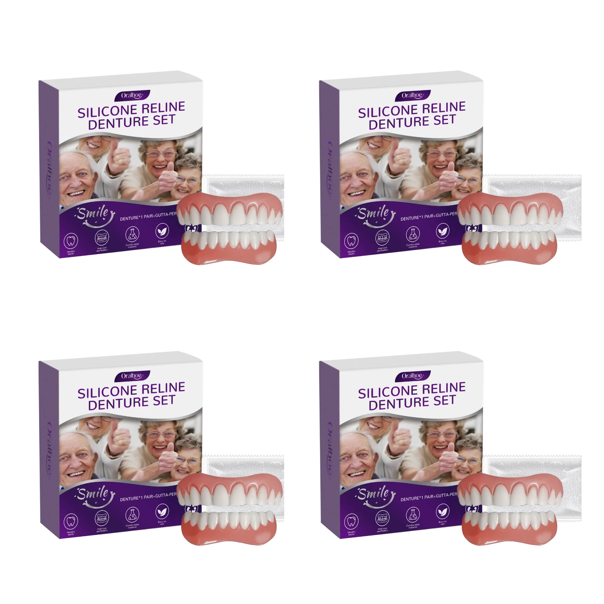Cosmetic Silicone Denture Set for Instant Natural Smile Improvement - 15