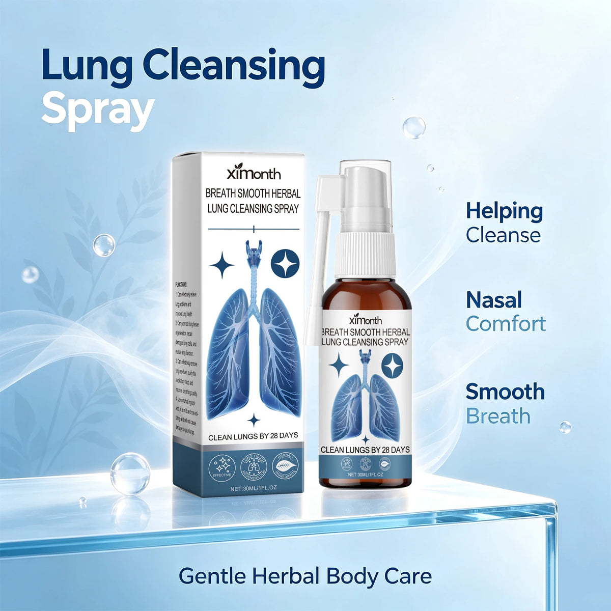 Herbal Lung Cleansing and Throat Soothing Care Spray