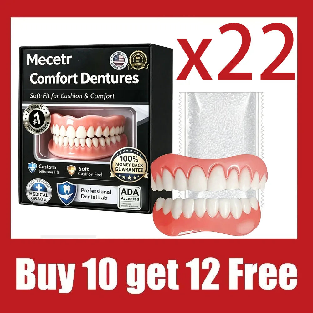 Adjustable Silicone Denture Set for Natural Looking Comfort Fit