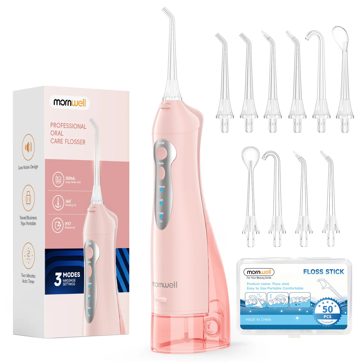 Rechargeable Portable Oral Irrigator Water Flosser for Deep Teeth Cleaning