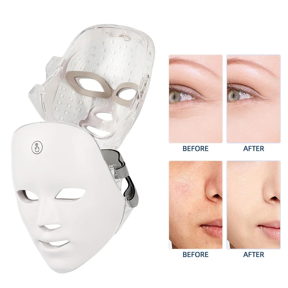 7-Color LED Photon Light Therapy Face Mask for Skin Rejuvenation - 8