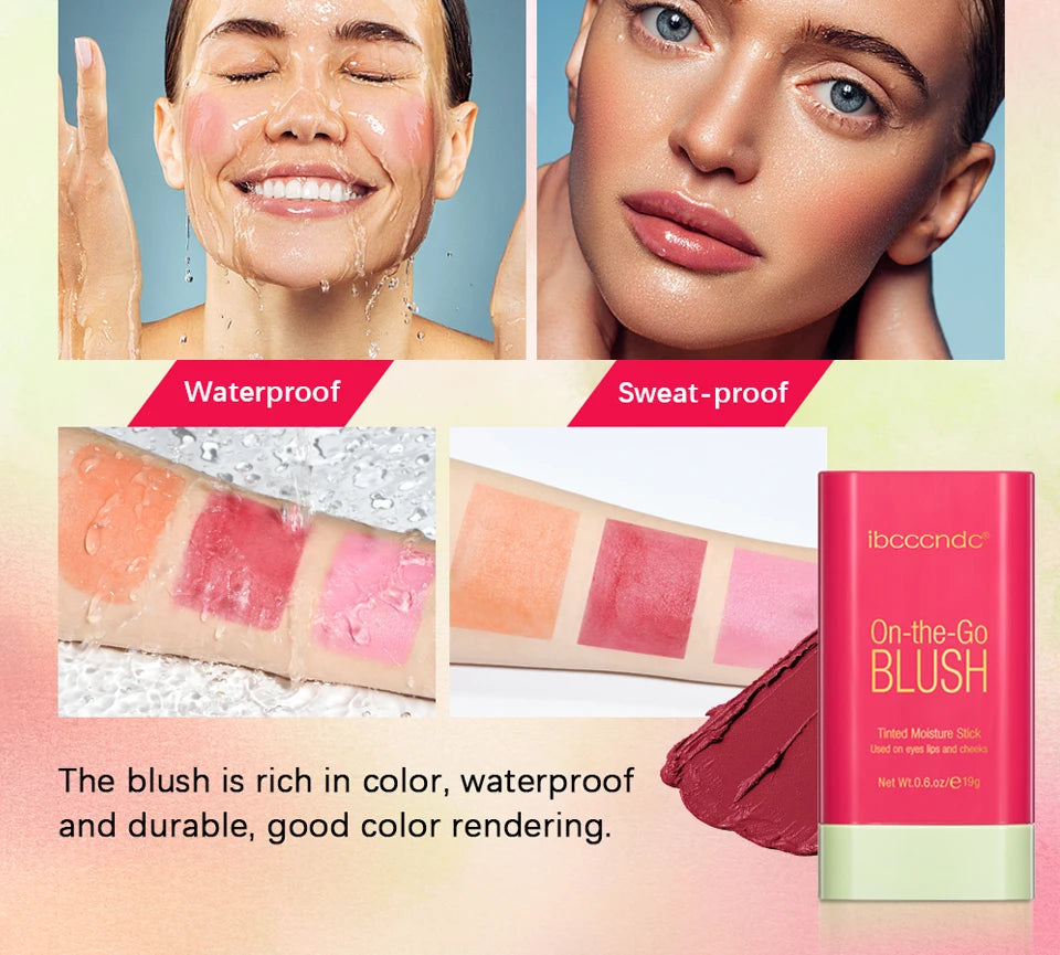 Tinted Moisturizing Blush Stick for Natural Cheeks, Eyes and Lips - 22