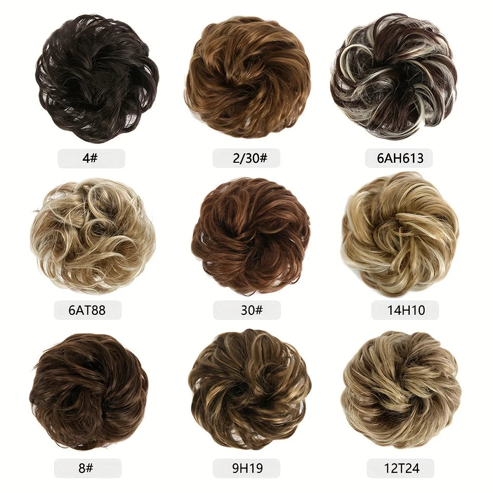 Synthetic Braid Hair Scrunchie for Instant Messy Bun Updos - 44