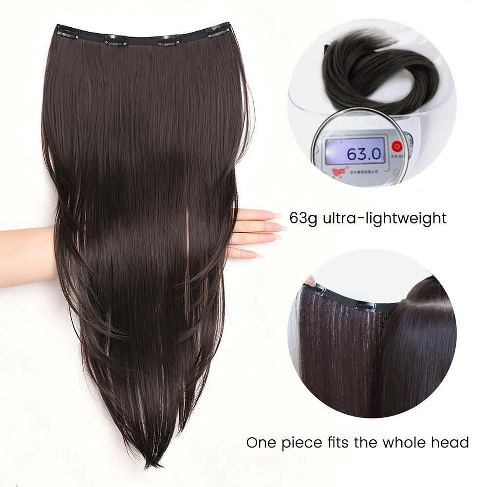 20-Inch Long Layered U-Shaped Clip-In Hair Extensions - 9
