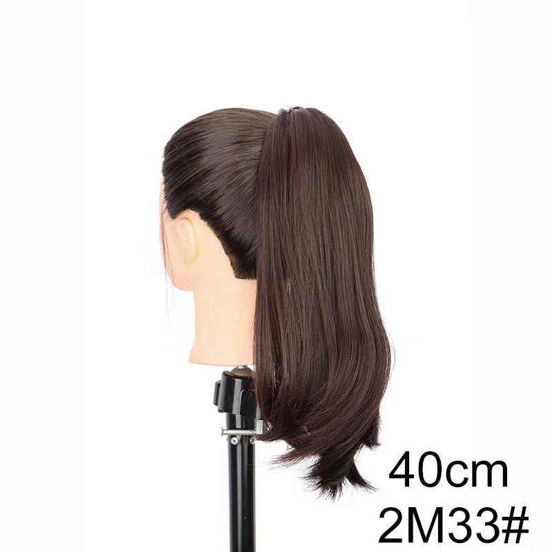 Straight Clip-In Ponytail Extension for Voluminous Hair
