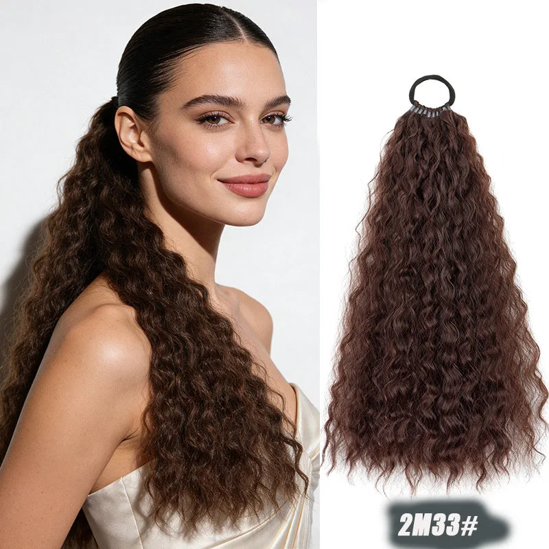 20-Inch Long Curly Ponytail Hair Extension for Instant Volume - 13