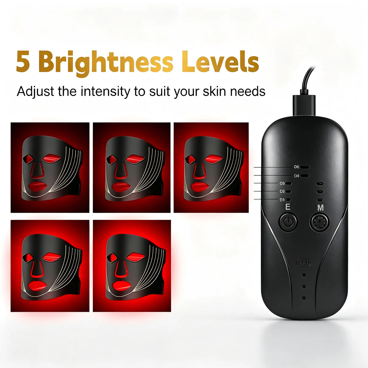 7-Color LED Silicone Facial Mask for Skin Rejuvenation and Firming