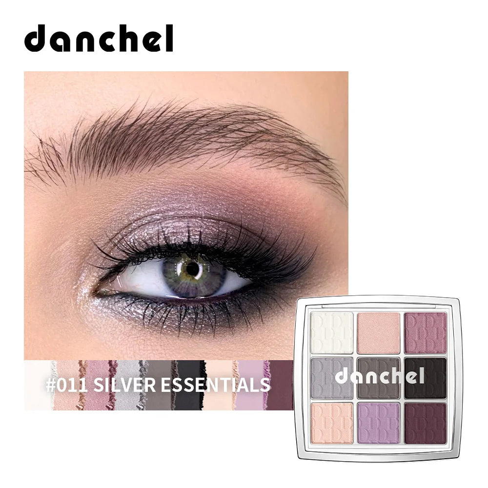 9-Color Professional Eyeshadow Palette for Matte and Shimmer Eye Makeup