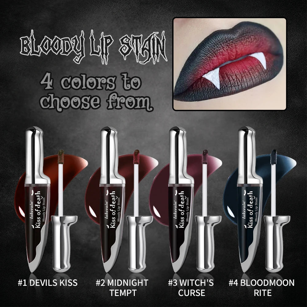 Bloody Lip Stain Set for Gothic Halloween Makeup and Costume Parties