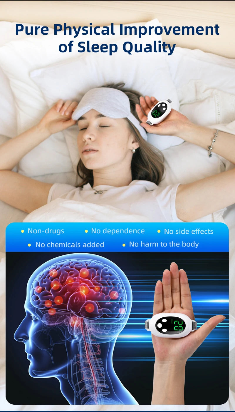 Microcurrent Handheld Sleep Aid Device for Stress and Anxiety Relief