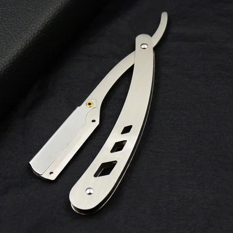 Professional Stainless Steel Folding Straight Razor for Smooth Shaving - 16