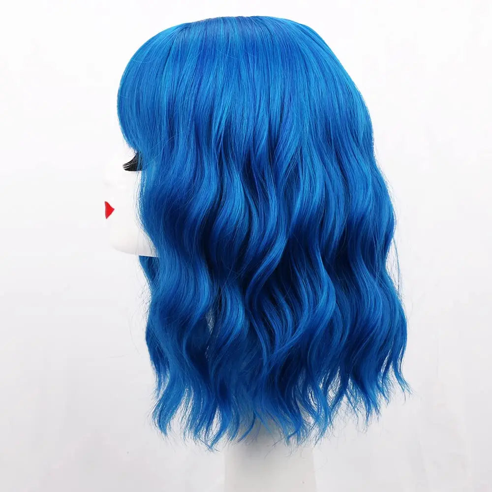 Short Wavy Bob Synthetic Wig for Costume and Daily Wear