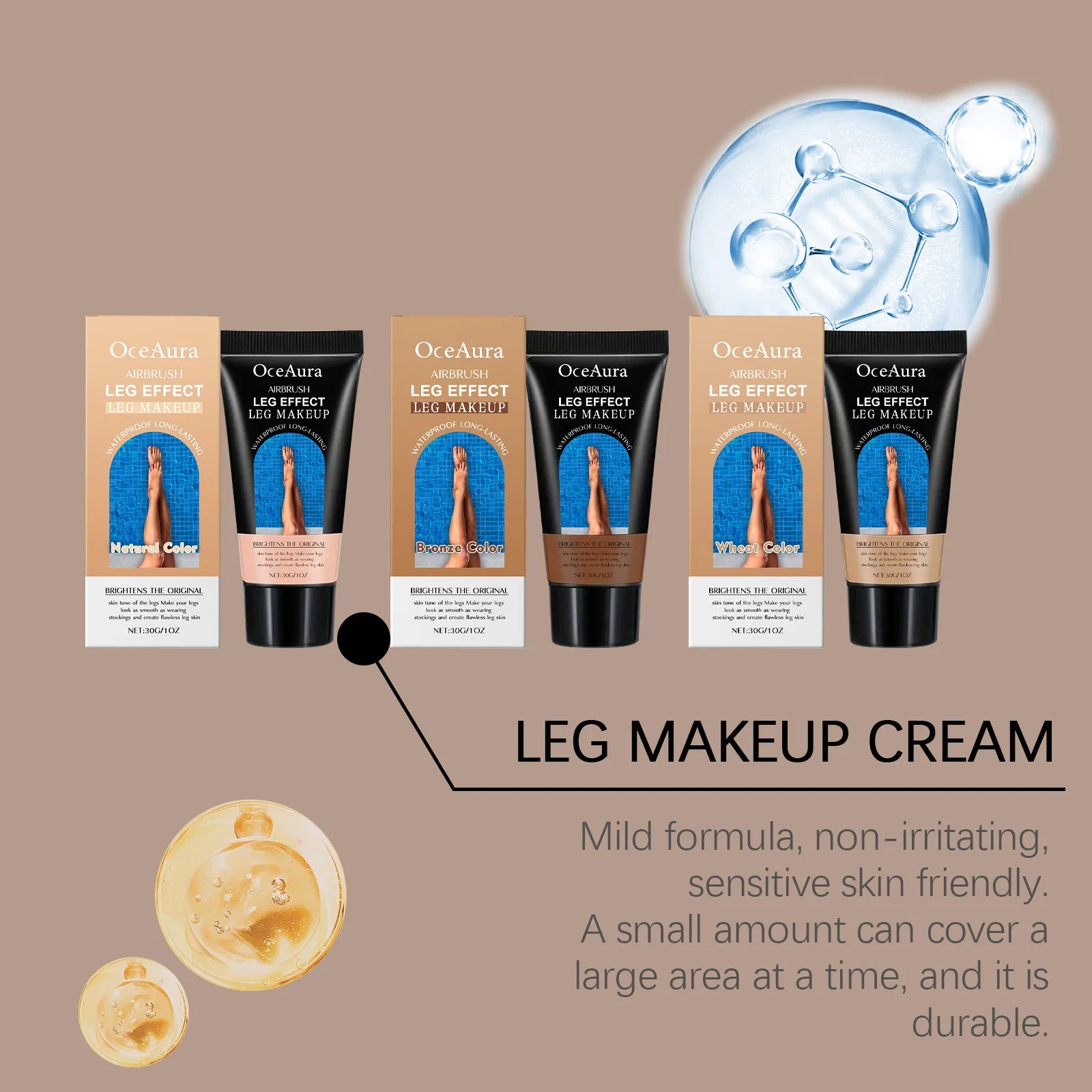 Waterproof Leg Makeup Concealer for Scars and Varicose Veins - 10