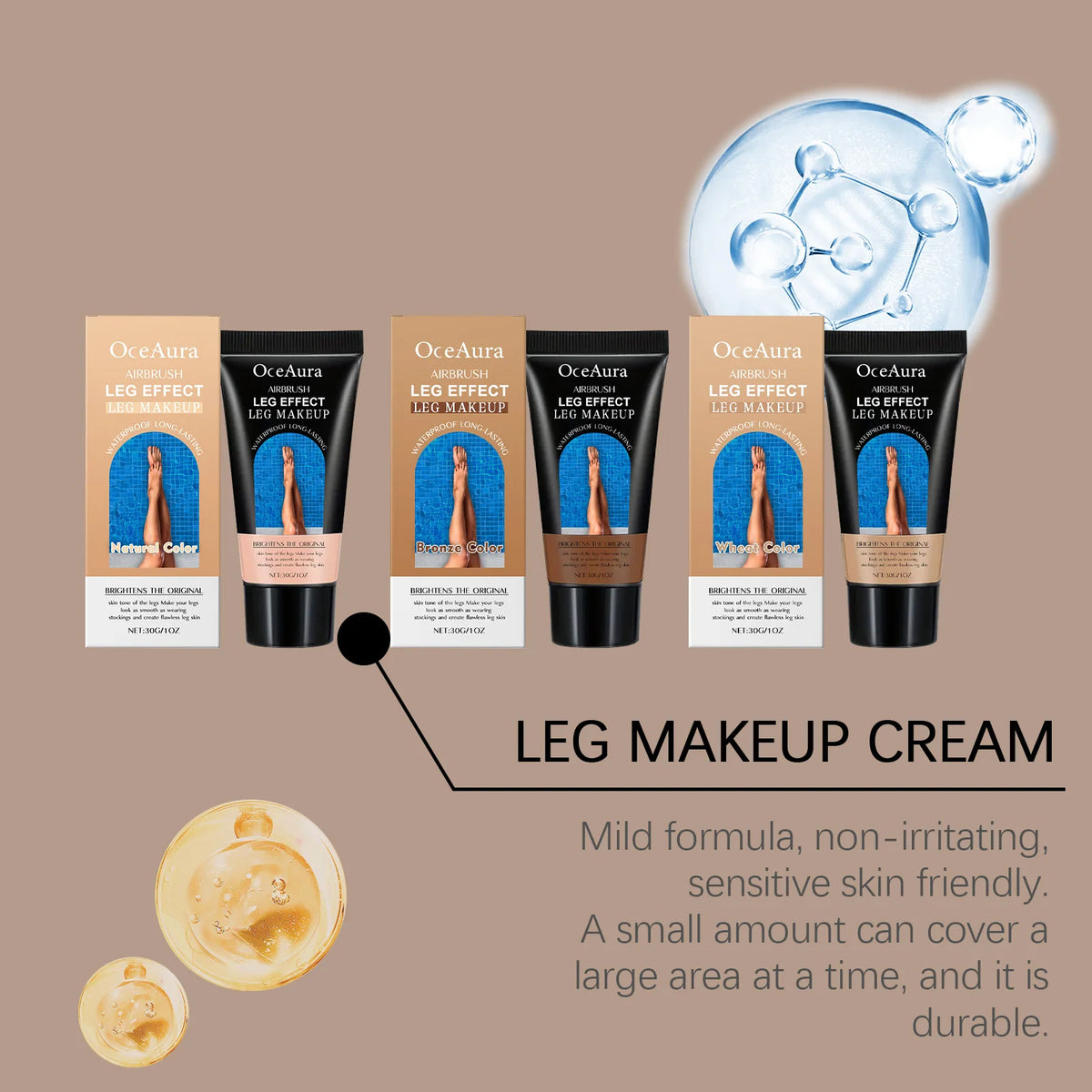 Waterproof Leg Makeup Concealer for Scars and Varicose Veins