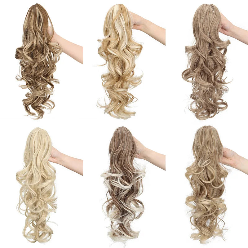 16-Inch Wavy Curly Claw Ponytail Extension for Instant Volume - 7