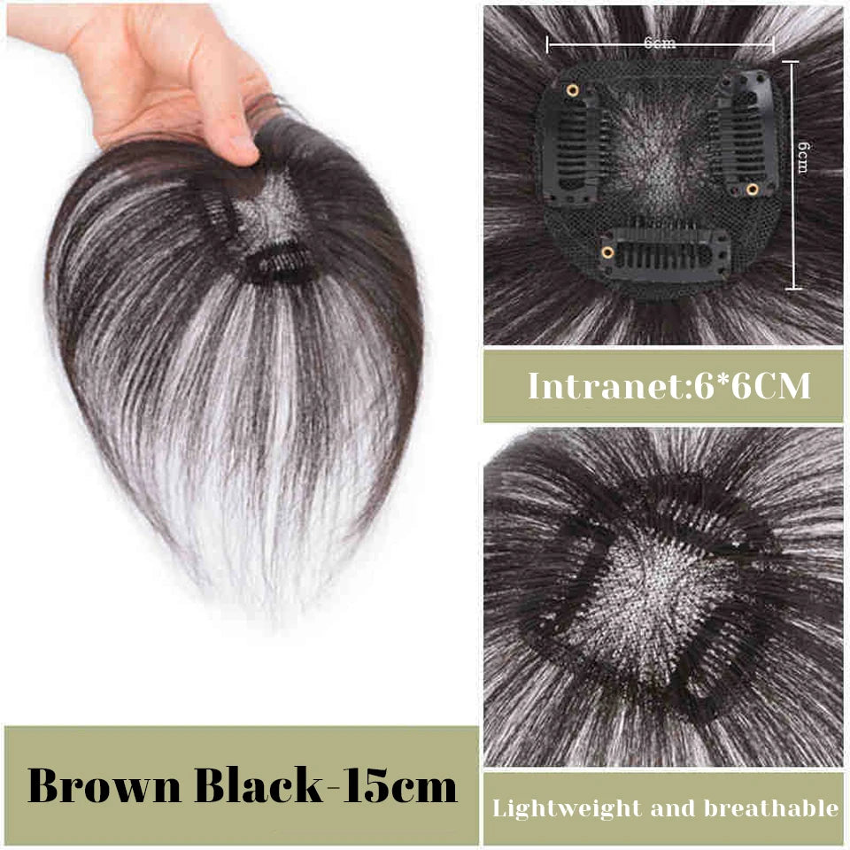 Clip-In Hair Topper Bangs Extension for Natural Volume and Style