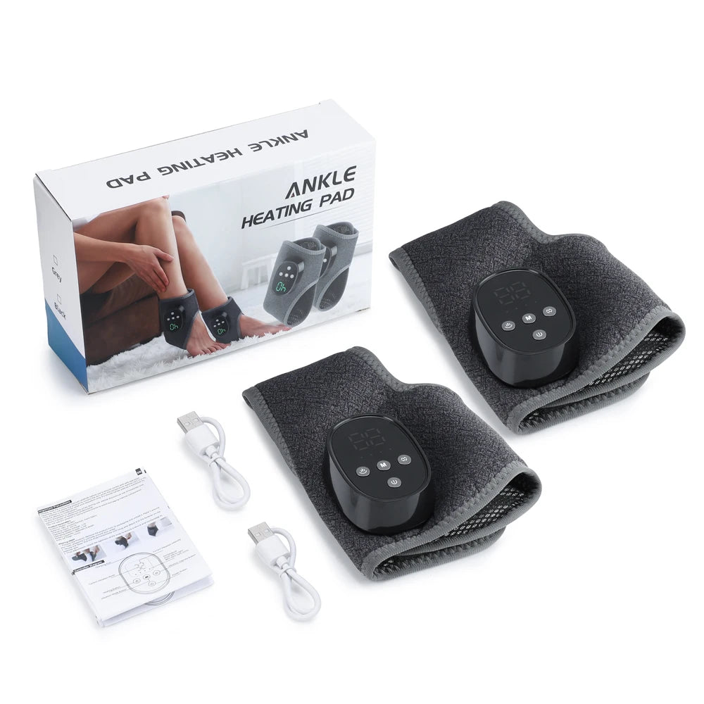 Electric Heated Ankle Massage Brace for Pain Relief and Recovery - 20