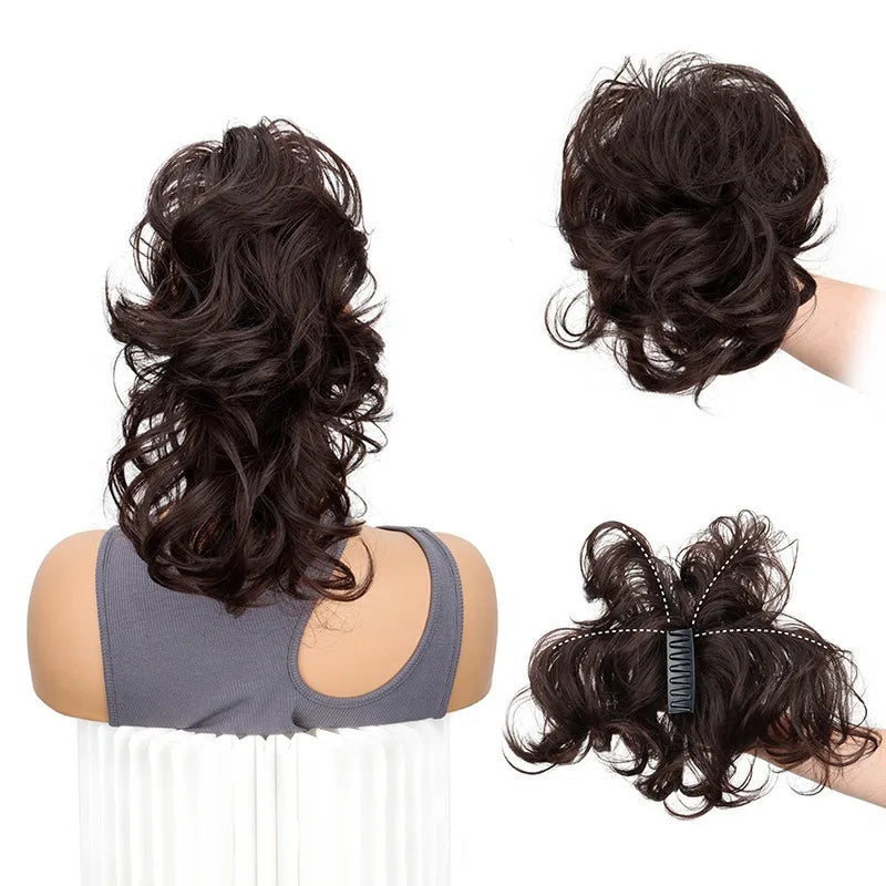 12-Inch Short Curly Claw Clip Ponytail Hair Extension - 9