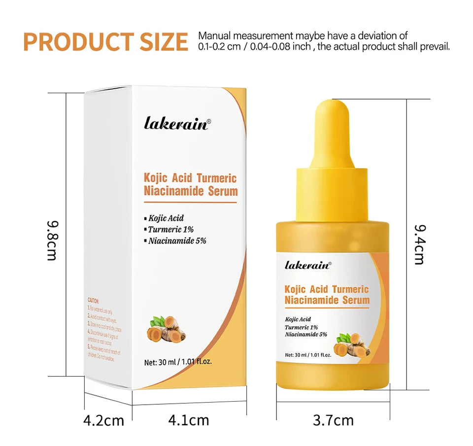 Brightening Turmeric and Kojic Acid Serum for Radiant Even Skin Tone