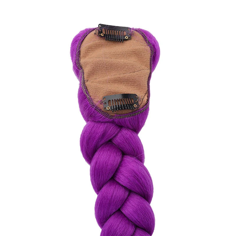 Purple Braided Ponytail Extension for Cosplay and Parties - 9
