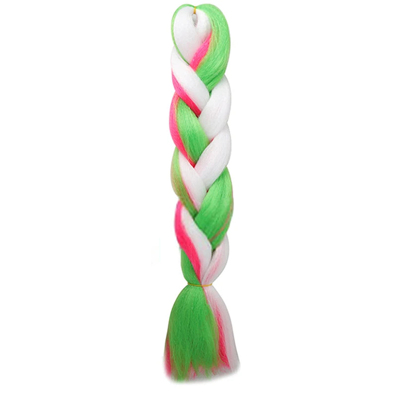 24-Inch Long Colorful Ombre Braiding Hair Extensions - 58