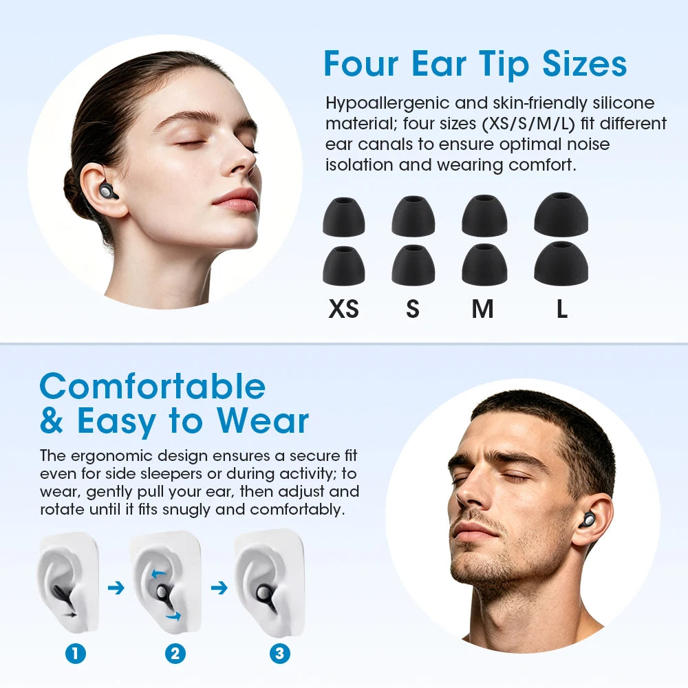 Reusable Noise-Canceling Sleep Earplugs for Travel and Quiet Focus