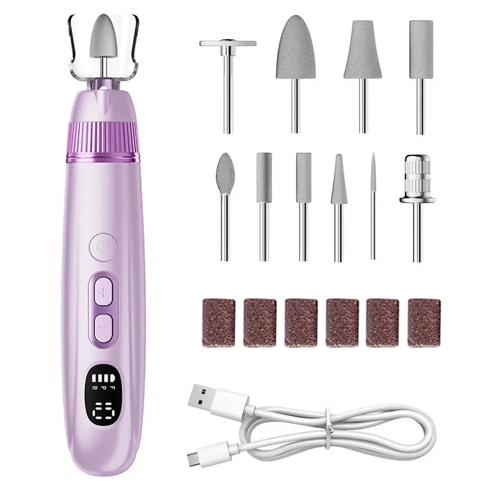 Electric Manicure and Pedicure Drill Kit for Professional Nail Care - 22