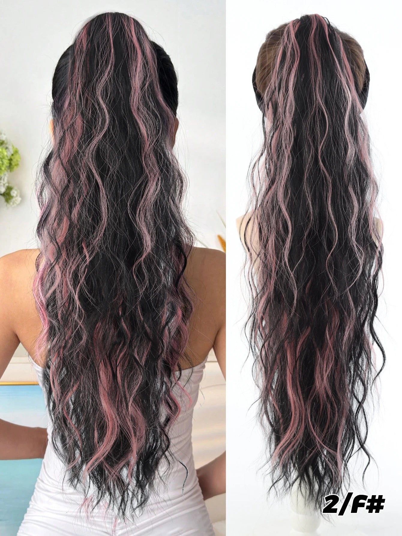26-Inch Curly Wavy Claw Clip Ponytail Extension - 31