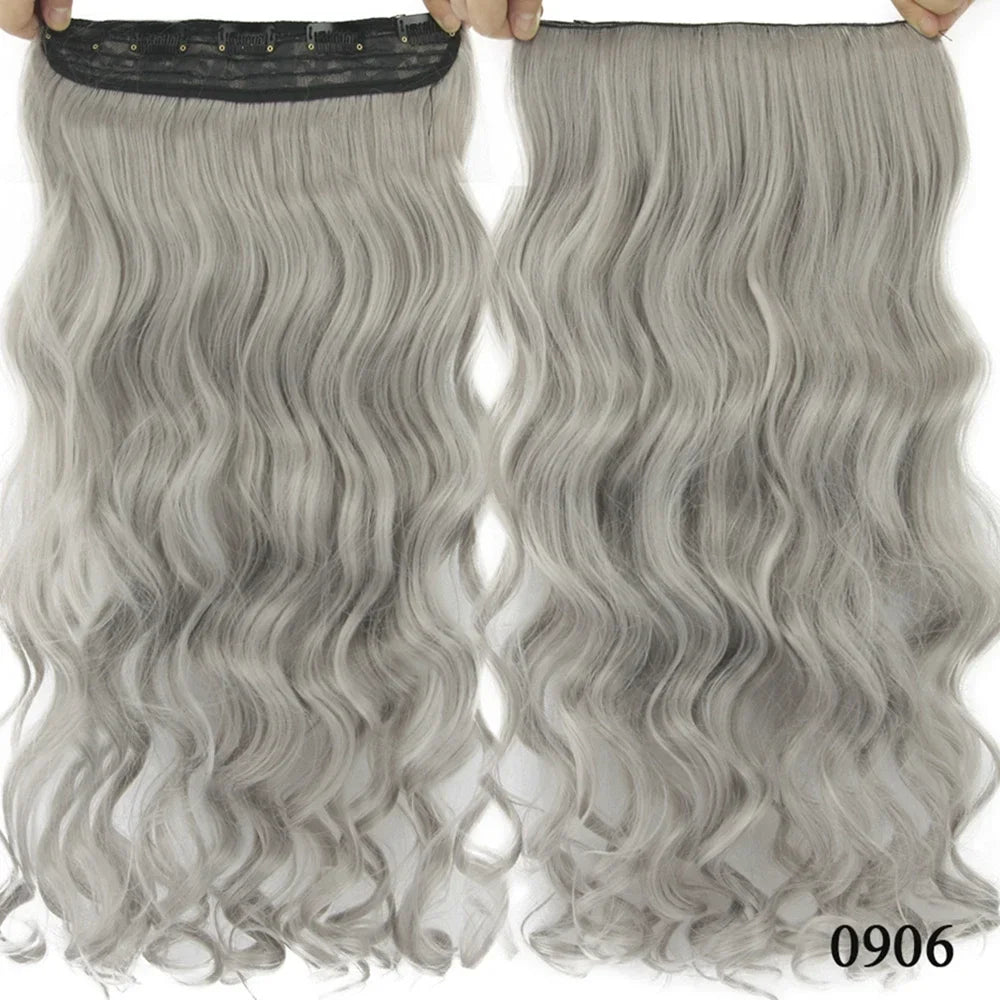 Wavy Clip-In Synthetic Hair Extensions for Instant Volume - 24