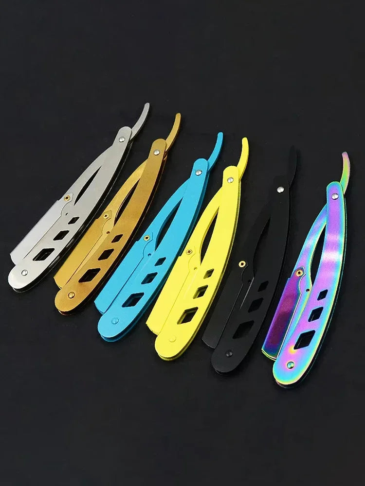 Professional Stainless Steel Folding Straight Razor for Smooth Shaving - 8